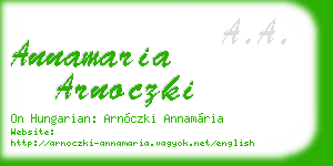annamaria arnoczki business card