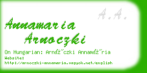 annamaria arnoczki business card